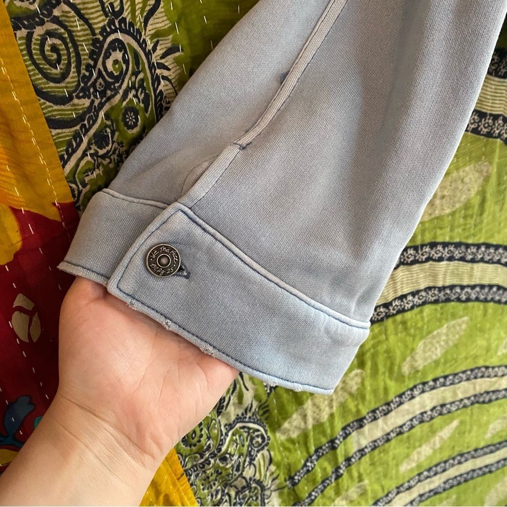 NWOT Free People Baby Blue Dreamers Cropped Jacket Size Small - Picture 9 of 14